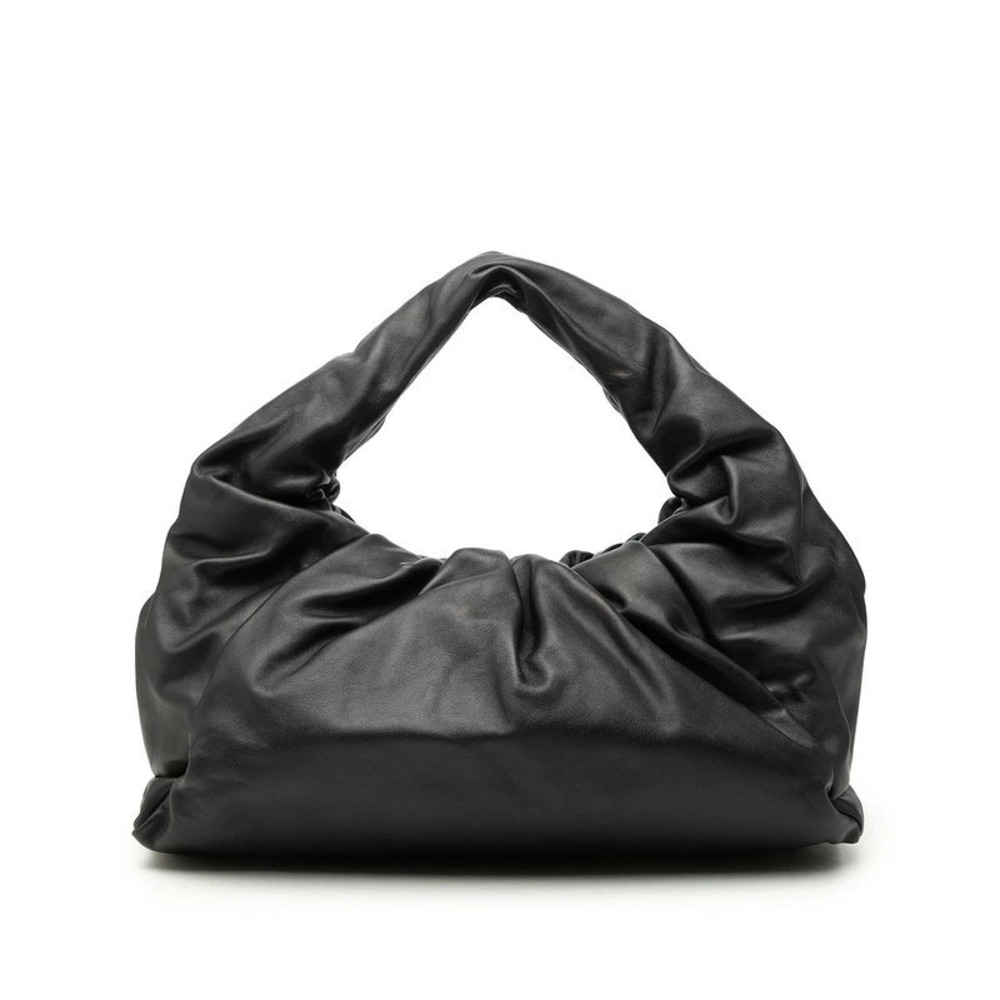 Bottega Veneta The Shoulder Pouch Clutch Handbag Black Leather